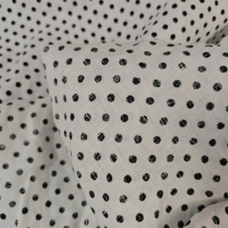 Reformation Polka Dot White Non-Stretch Linen Plain Woven DS23623