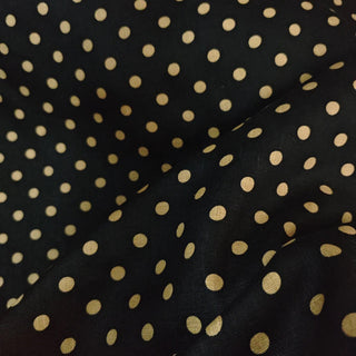 Reformation Polka Dot Black Non-Stretch Linen Plain Woven DS23624