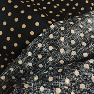 Reformation Polka Dot Black Non-Stretch Linen Plain Woven DS23624