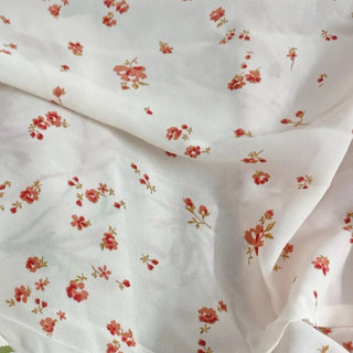 Reformation Floral Off-White Non-Stretch Viscose Georgette DS23628