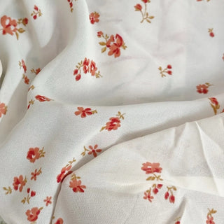 Reformation Floral Off-White Non-Stretch Viscose Georgette DS23628