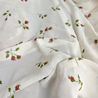 Reformation Floral Off-White Non-Stretch Viscose Georgette DS23629