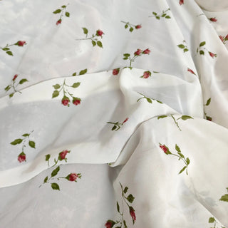 Reformation Floral Off-White Non-Stretch Viscose Georgette DS23629