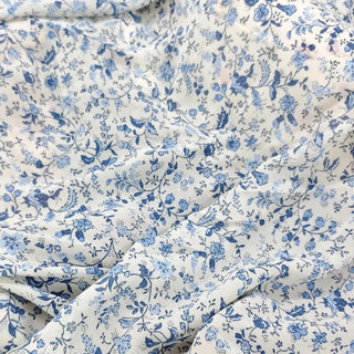 Reformation Floral Blue Non-Stretch Viscose Georgette DS23632