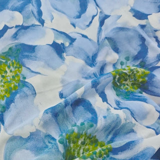 Reformation Floral Blue Non-Stretch Viscose Georgette DS23635