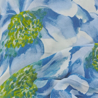 Reformation Floral Blue Non-Stretch Viscose Georgette DS23635