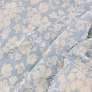 Reformation Floral Blue Non-Stretch Viscose Georgette DS23636