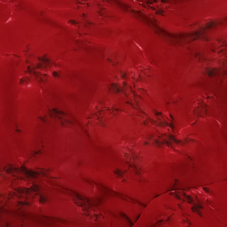 Reformation Floral Red Non-Stretch Viscose Georgette DS23637