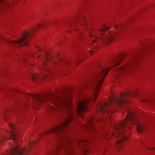 Reformation Floral Red Non-Stretch Viscose Georgette DS23637