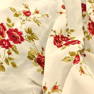 Reformation Floral Off-White Non-Stretch Viscose Georgette DS23638