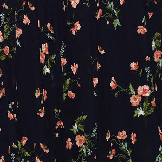 Reformation Floral Black Non-Stretch Viscose Georgette DS23640