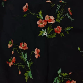 Reformation Floral Black Non-Stretch Viscose Georgette DS23640