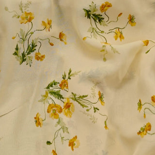Reformation Floral Yellow Non-Stretch Viscose Georgette DS23642