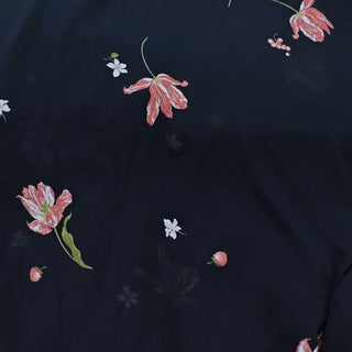 Reformation Floral Blue Non-Stretch Viscose Georgette DS23643