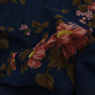 Reformation Floral Blue Non-Stretch Viscose Georgette DS23644