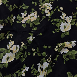 Reformation Floral Black Non-Stretch Viscose Georgette DS23647