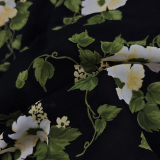 Reformation Floral Black Non-Stretch Viscose Georgette DS23647