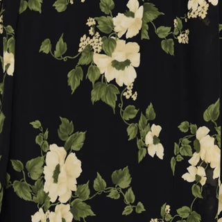 Reformation Floral Black Non-Stretch Viscose Georgette DS23647