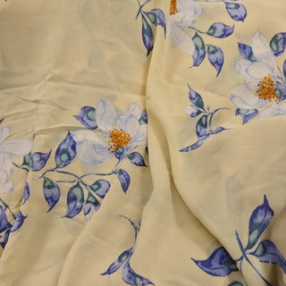 Reformation Floral Yellow Non-Stretch Viscose Georgette DS23649