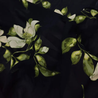 Reformation Floral Black Non-Stretch Viscose Georgette DS23650