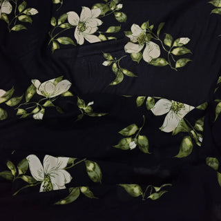 Reformation Floral Black Non-Stretch Viscose Georgette DS23650