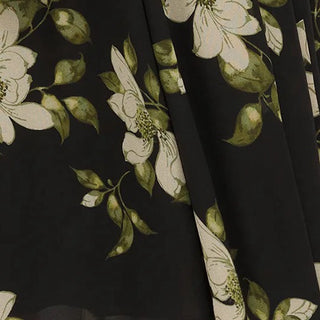 Reformation Floral Black Non-Stretch Viscose Georgette DS23650