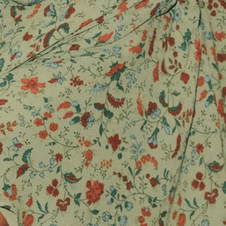 Reformation Floral Green Non-Stretch Viscose Georgette DS23654