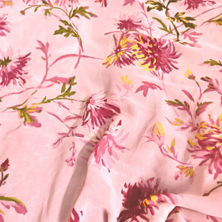 Reformation Floral Pink Non-Stretch Viscose Georgette DS23655