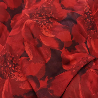 Reformation Floral Red Non-Stretch Viscose Georgette DS23656