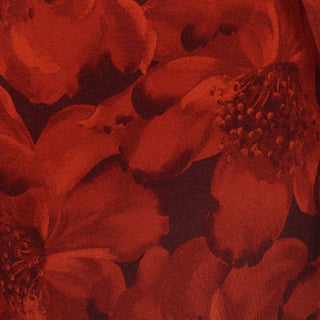 Reformation Floral Red Non-Stretch Viscose Georgette DS23656