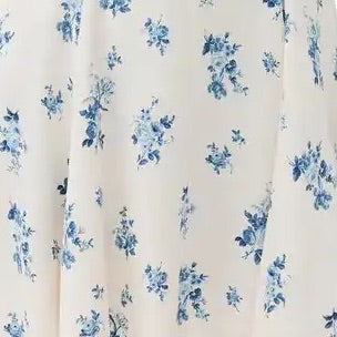 Reformation Floral White Non-Stretch Viscose LENZING™ ECOVERO™ Viscose Blended Crepe DS23659