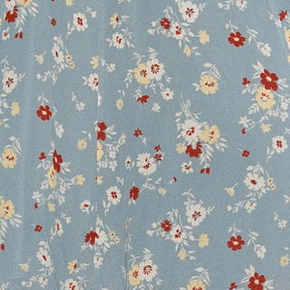 Reformation Floral Blue Non-Stretch Viscose Georgette DS23661