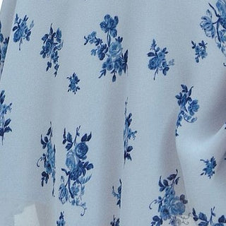 Reformation Floral Blue Non-Stretch Viscose Georgette DS23662