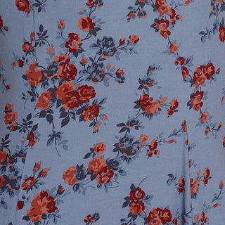 Reformation Floral Blue Non-Stretch Viscose Georgette DS23663