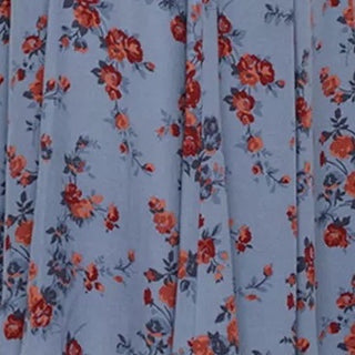 Reformation Floral Blue Non-Stretch Viscose Georgette DS23663