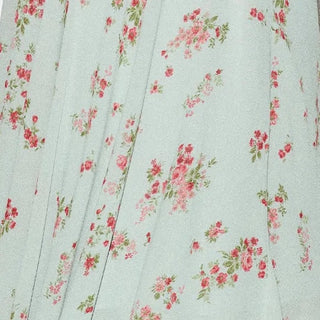 Reformation Floral Green Non-Stretch Viscose Georgette DS23664