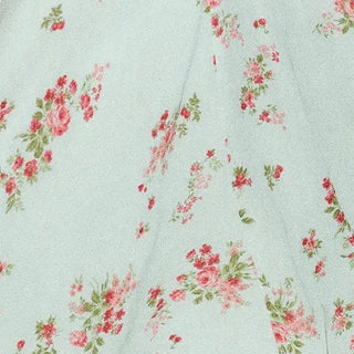 Reformation Floral Green Non-Stretch Viscose Georgette DS23664