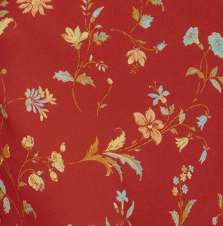 Reformation Floral Red Non-Stretch Viscose LENZING™ ECOVERO™ Viscose Blended Crepe DS23665
