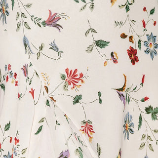 Reformation Floral Off-White Non-Stretch Viscose Georgette DS23667