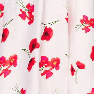 Reformation Floral White Non-Stretch Linen Plain Woven DS23669