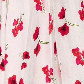 Reformation Floral White Non-Stretch Linen Plain Woven DS23669