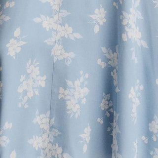 Reformation Floral Blue Non-Stretch Viscose LENZING™ ECOVERO™ Viscose Blended Crepe DS23672