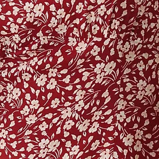 Reformation Floral Red Non-Stretch Viscose LENZING™ ECOVERO™ Viscose Blended Crepe DS23673