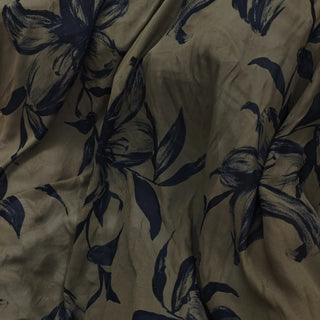Reformation Floral Brown Non-Stretch Viscose Georgette DS23674