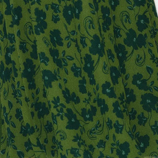Reformation Floral Green Non-Stretch Viscose Georgette DS23675