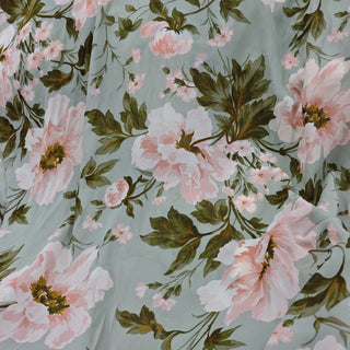 Reformation Floral Green Non-Stretch Viscose Georgette DS23678