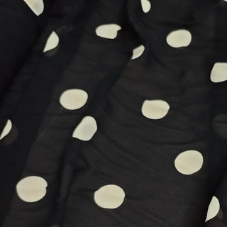 Reformation Polka Dot Black Non-Stretch Viscose Georgette DS23681