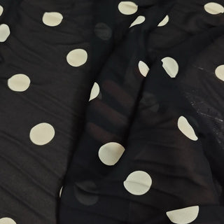 Reformation Polka Dot Black Non-Stretch Viscose Georgette DS23681