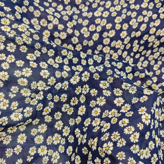 Reformation Floral Blue Non-Stretch Viscose Georgette DS23685