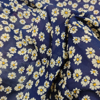 Reformation Floral Blue Non-Stretch Viscose Georgette DS23685